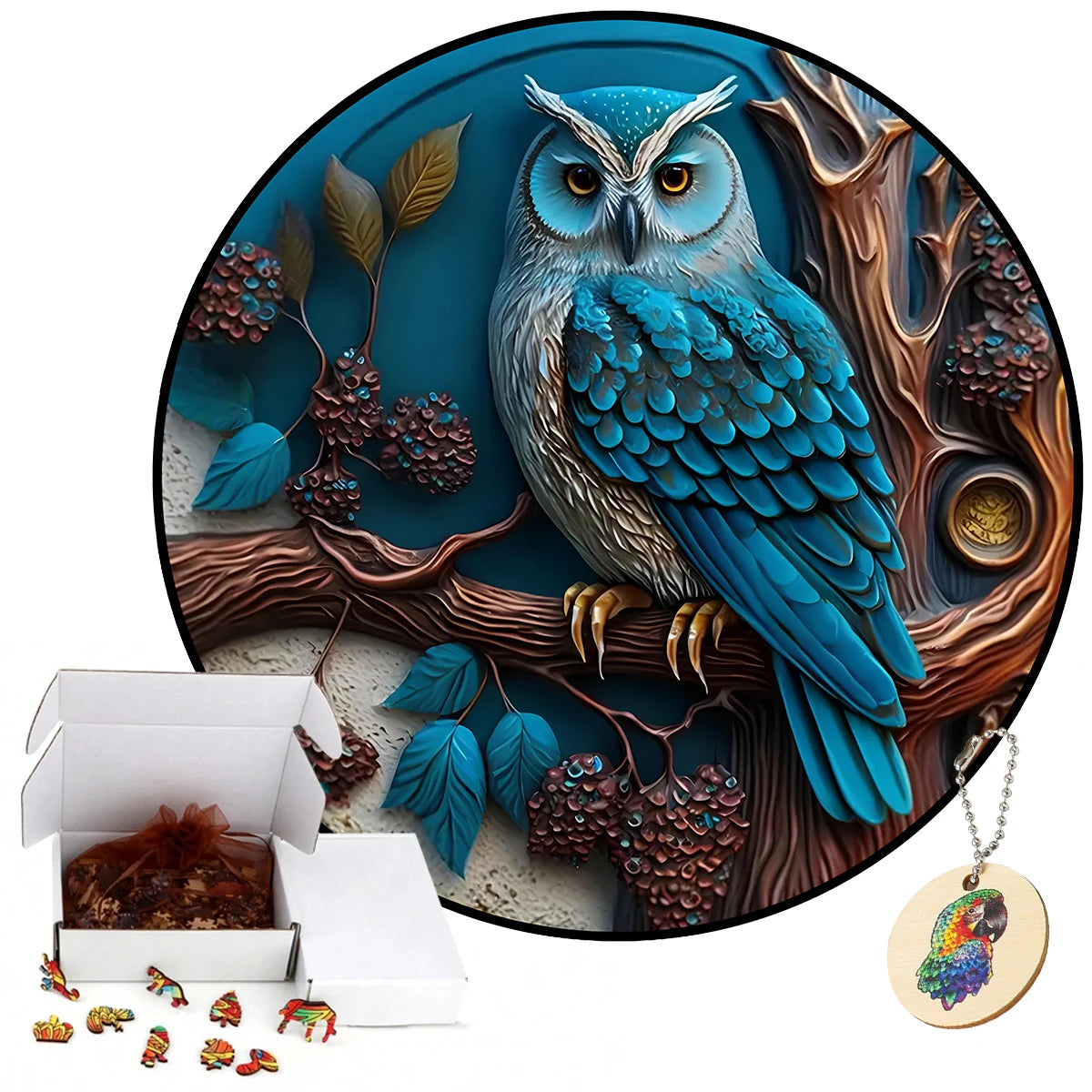 Wooden Puzzles Dark Owl