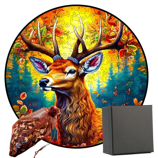 Wooden  Puzzles Autumn Elk