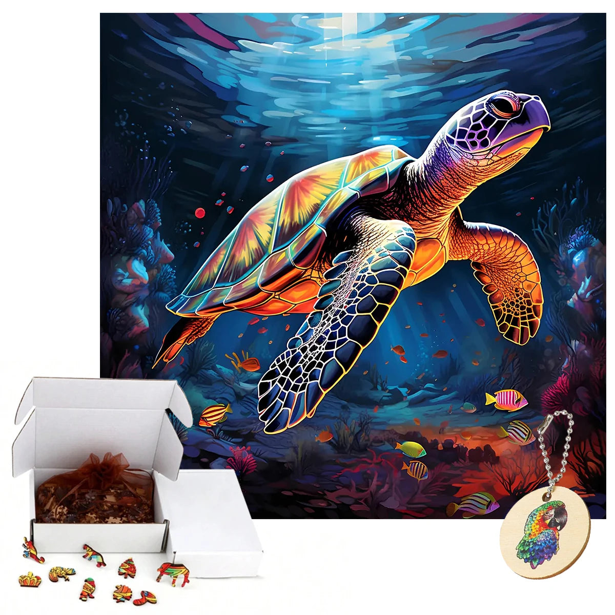 Wooden Puzzle Sea Turtle