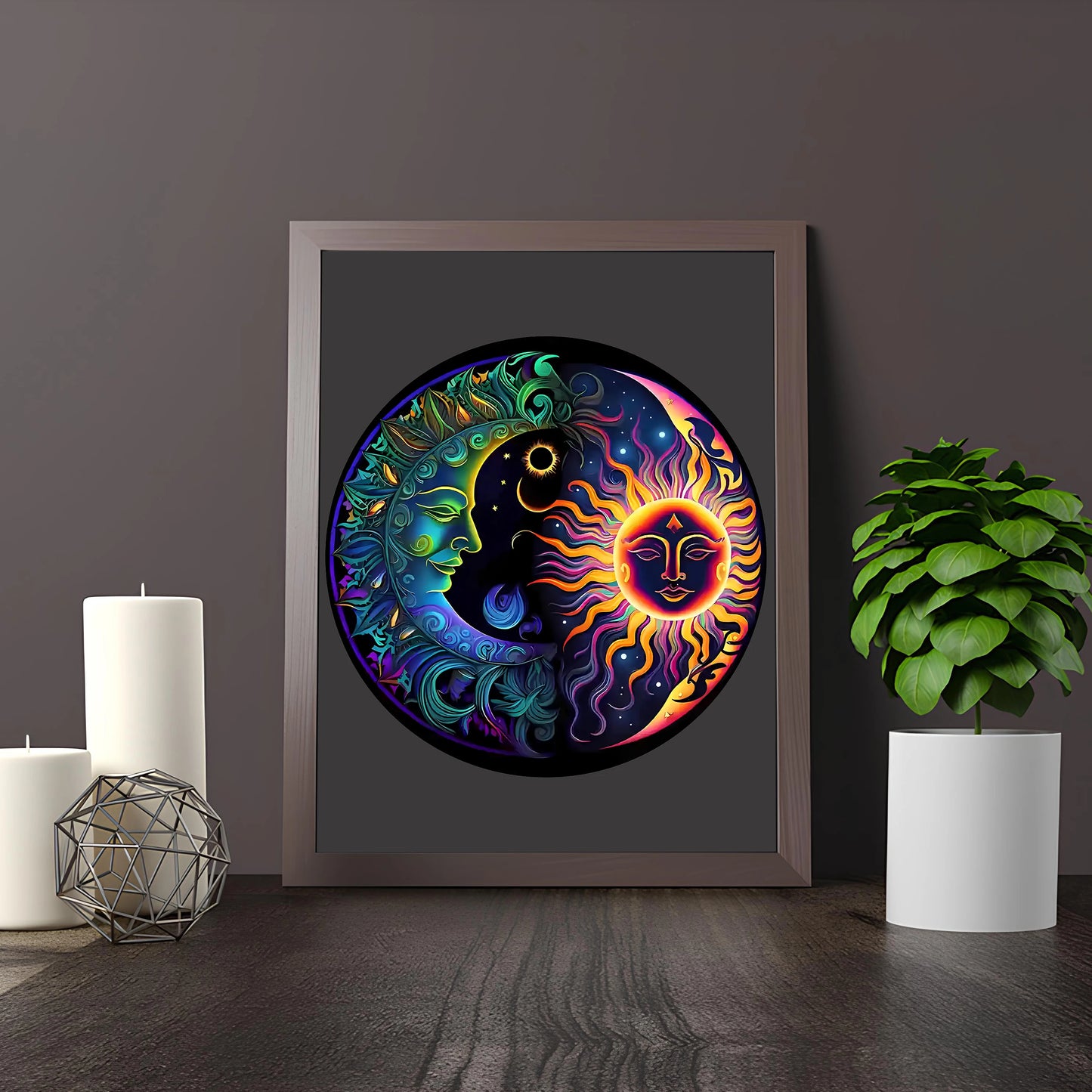 Wooden Puzzle Sun And Moon